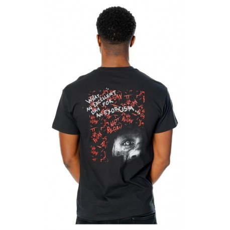 T-shirt noir Exorciste avec design graphique