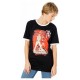 Camiseta preta Gotham City Sirens com estampa vermelha