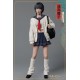 Figura articulada de Reiko 28 cm em uniforme escolar com acessórios