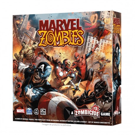 Boîte du jeu de société Marvel Zombies avec super-héros zombifiés