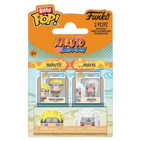 Mini figuras Funko POP! Naruto e Jiraiya em caixa