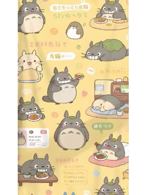 Toalha microfibra 40x70cm com design Totoro