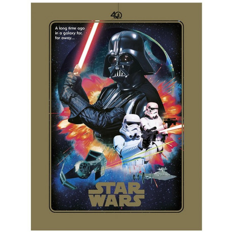 Mini Poster metálico Star Wars 40 Aniversario Ed. Especial