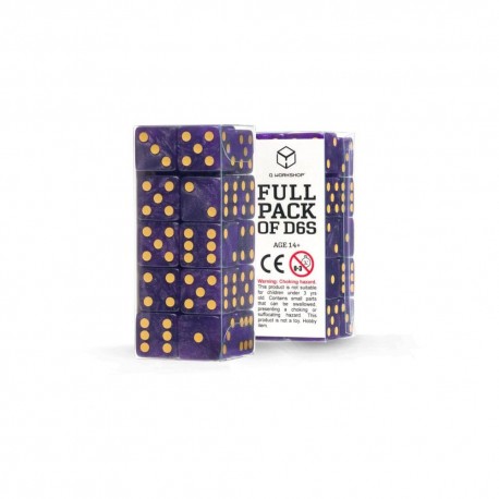Pacote de dados roxo brilhante Q Workshop