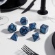 Set de dados Jumbo Cats River en azul marino y azul
