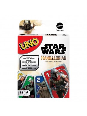 Caja del juego de cartas UNO Star Wars: The Mandalorian