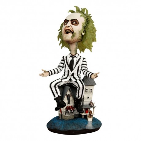 Boneco bobblehead Beetlejuice em polirresina da NECA