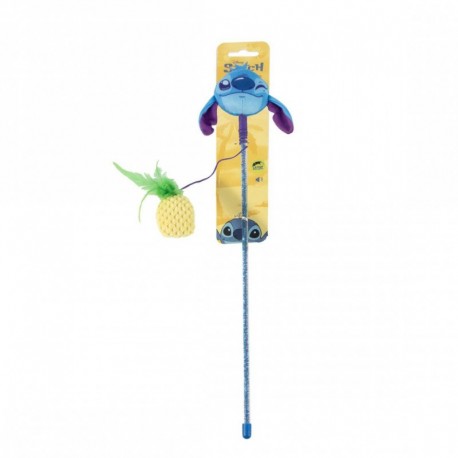 Varinha azul do Stitch para gato com abacaxi amarelo