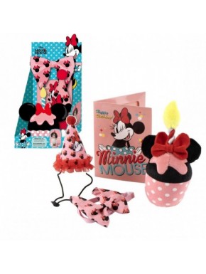 Ensemble d'anniversaire rose Minnie Mouse pour animaux