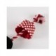 Jouet pour chien Minnie rouge et blanc avec corde