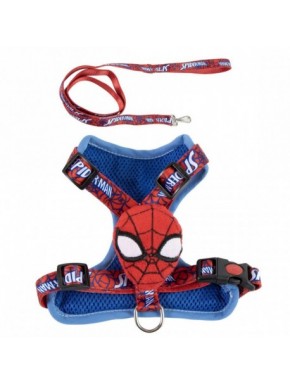 Set de arnés y correa Spiderman en colores azul y rojo