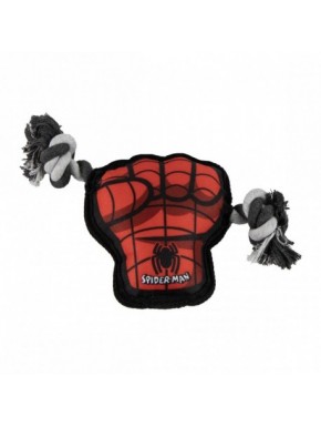 Brinquedo dental para cachorro Marvel Spider-Man, design de punho vermelho.