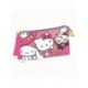 Estuche portatodo rosa de Hello Kitty con tres compartimentos