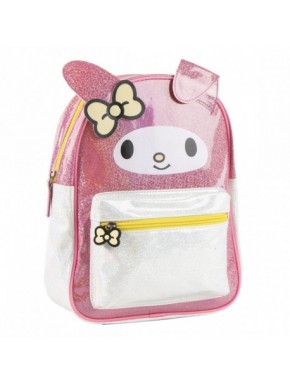 Mochila rosa Hello Kitty con lazo y detalles brillantes