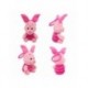 Porte-clés Porcinet peluche rose avec anneau