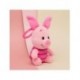 Porte-clés Porcinet peluche rose avec anneau