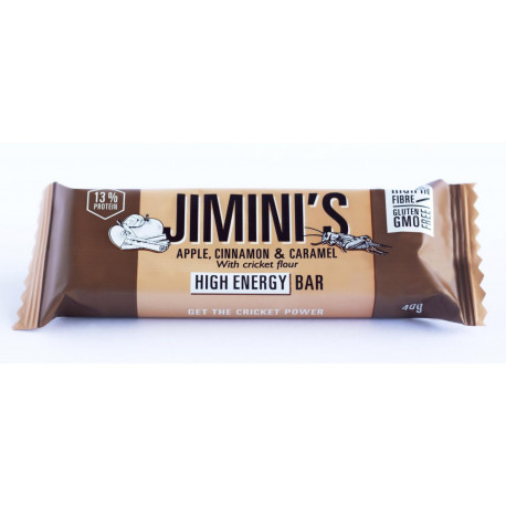 Barre d'énergie Grillons Goût de Pomme et de Caramel Jimini de l'