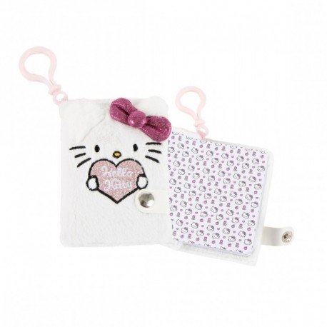 Cuaderno colgante Hello Kitty blanco con lazo rosa