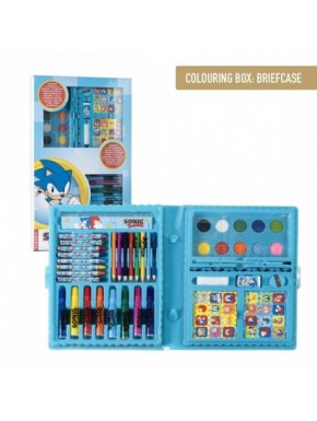 Conjunto para colorir Sonic azul com material artístico