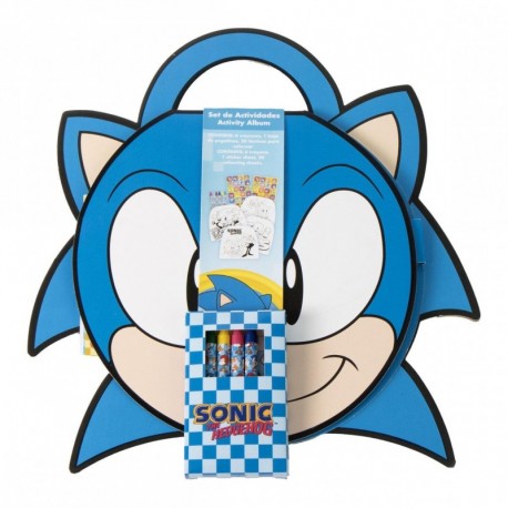 Album d'activités Sonic avec crayons et autocollants
