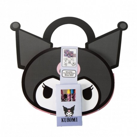 Album Kuromi à colorier avec crayons et autocollants