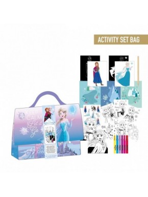 Ensemble activité coloriable Frozen sac rose