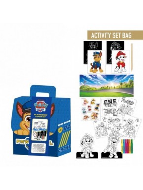 Sac à dos bleu colorable avec set d'activités Paw Patrol
