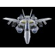 Figura transformável Robotech Veritech VF-1S de metal 21 cm