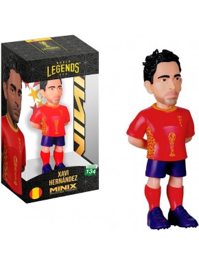 Figura Minix de Xavi Hernández con camiseta roja de España