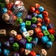 Tarro de 80 dados de colores para RPG