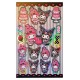 Hojas de pegatinas Sanrio Pink Black con My Melody y Kuromi.