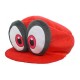 Peluche de Cappy rojo de Super Mario Odyssey con ojos grandes