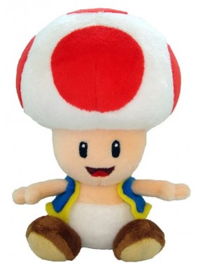 Peluche Toad 17 cm Super Mario avec chapeau rouge
