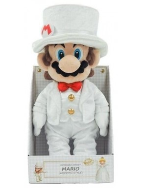 Peluche Super Mario en costume de marié 39 cm