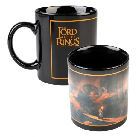 Caneca preta termossensível O Senhor dos Anéis