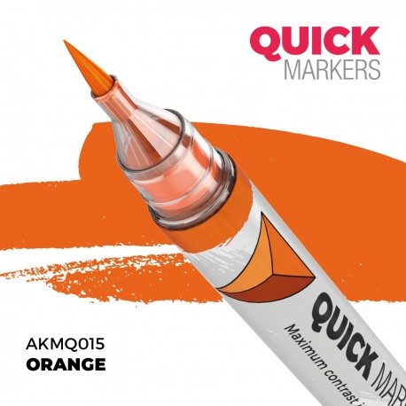 Marqueur Rapide orange avec pointe de pinceau