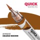 Rotulador Quick Marker naranja marrón punta pincel para miniaturas
