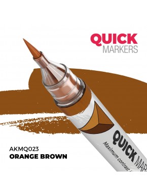 Marqueur Quick Marker brun orange pointe pinceau pour miniatures