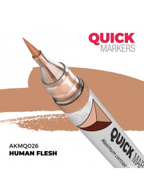 Rotulador Human Flesh Quick Marker AK Interactive para miniaturas