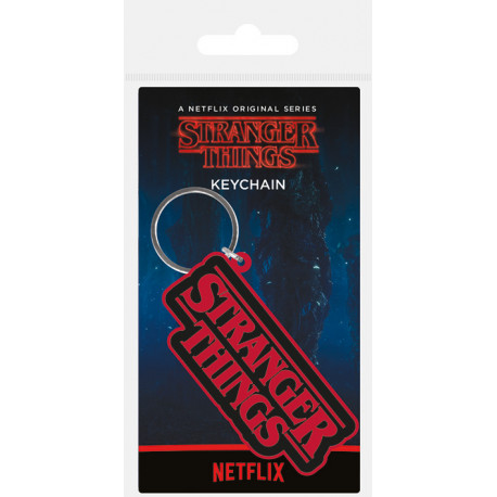 Keychain en caoutchouc des Choses étranges Logo