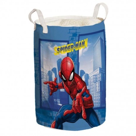 Panier à linge bleu Spiderman Marvel 50x32 cm
