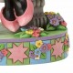 Mickey et Minnie sur banc avec fleurs de Jim Shore