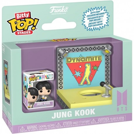 Figura Funko Pop Bitty Stages BTS RM en escenario Dynamite
