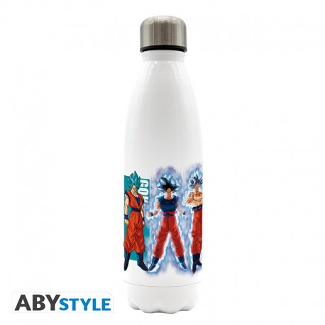 Botella de agua aislante con transformaciones de Goku de Dragon Ball Super