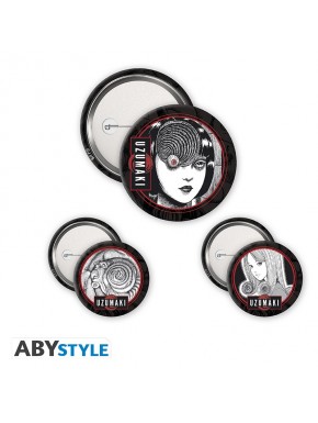 Pacote de distintivos Uzumaki em preto e branco