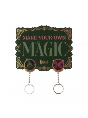 Porta-chaves Wicked com dois chaveiros incluídos