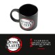 Taza cerámica negra Demon Slayer con logo