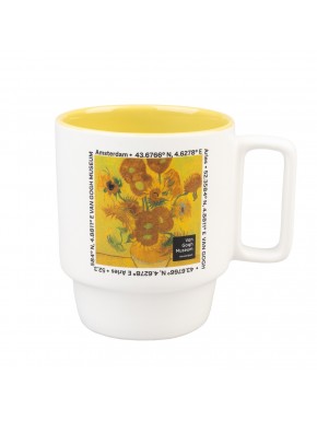 Caneca de cerâmica Premium Van Gogh Museum design girassóis