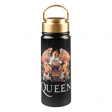 Bouteille métallique noire Queen 550ml