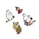 Ensemble de quatre pins avec personnages Moomin